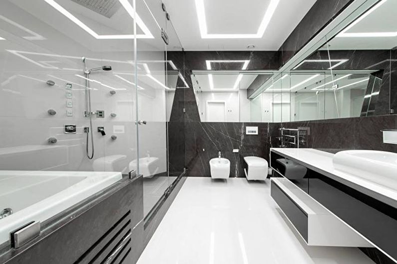 Design interior apartamente în stil high-tech - fotografie