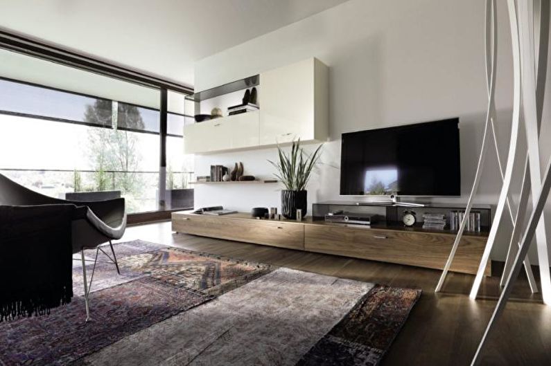 Obývacia izba - Dizajn bytu v high -tech štýle