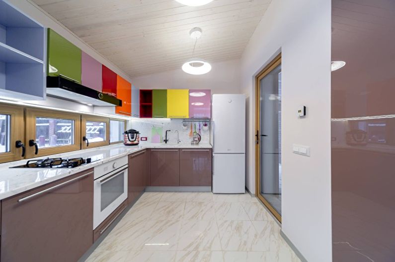 Kjøkken - Leilighetsdesign i stil med minimalisme