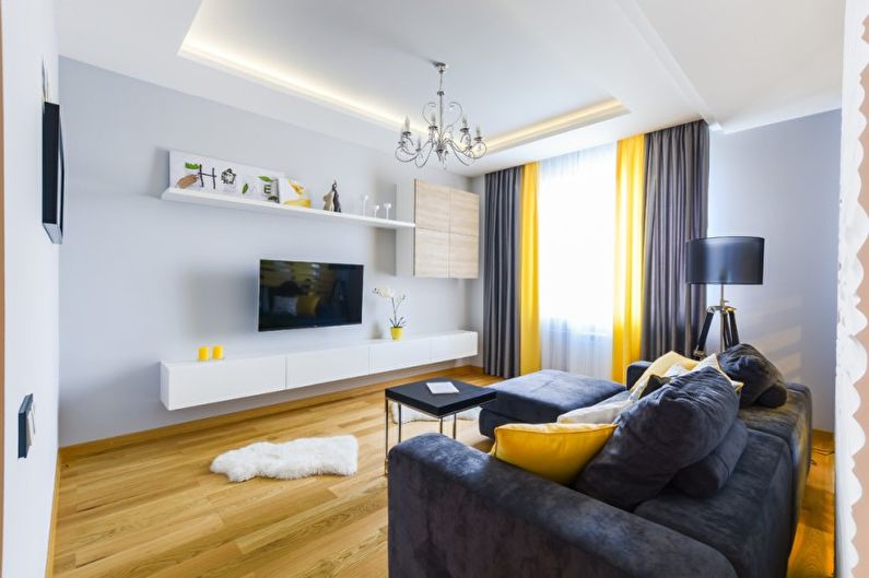 Interiørdesign av en leilighet i stil med minimalisme - foto