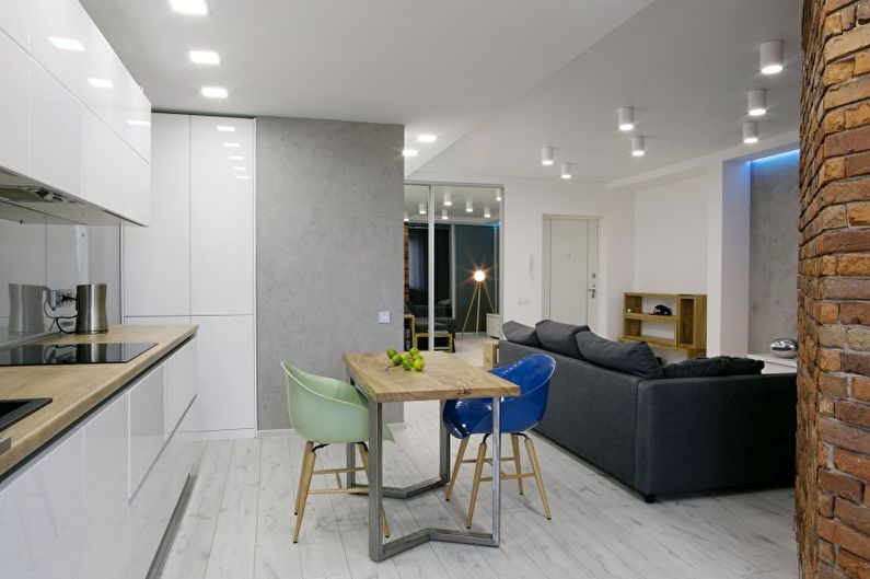 Projekt wnętrza mieszkania w stylu minimalizmu - zdjęcie