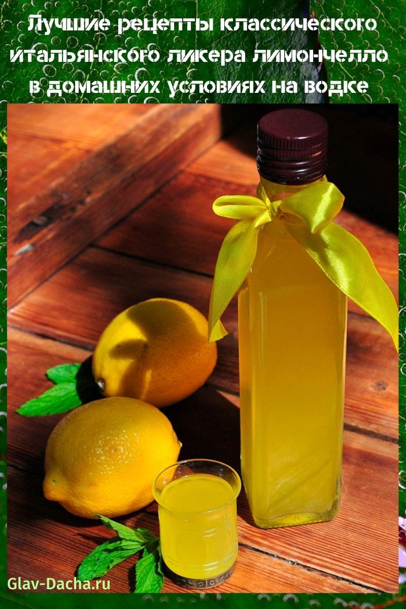 limoncello في المنزل على الفودكا