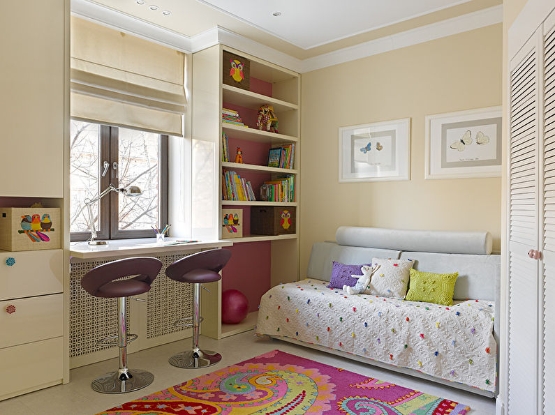 Dizajn malej detskej izby 5-6 m2 - Foto