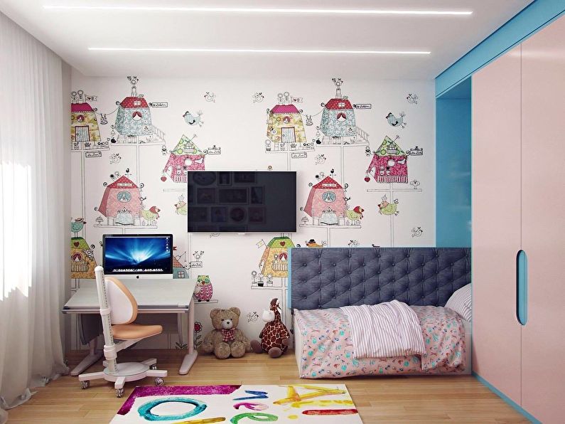 Dizajn malej detskej izby 7-8 m2 - Foto