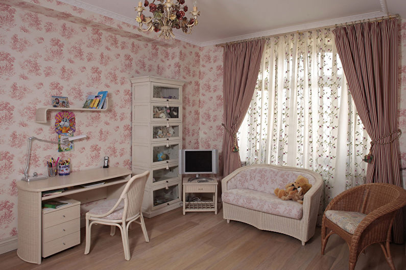 Projekt małego pokoju dziecięcego w stylu prowansalskim