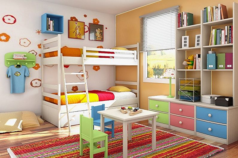 Oblikovanje majhne otroške sobe - Barve