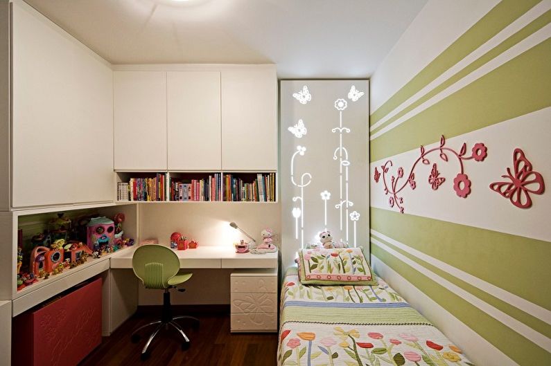 Notranja zasnova majhne otroške sobe - fotografija