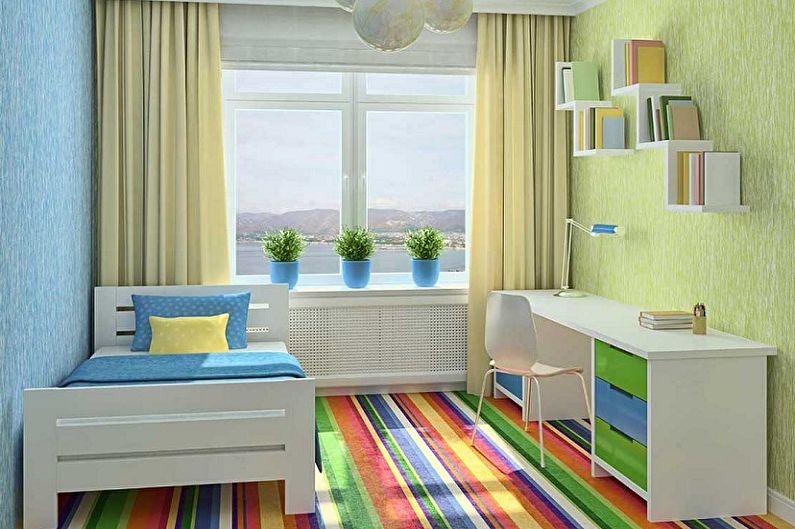 Oblikovanje majhne otroške sobe - talna dekoracija