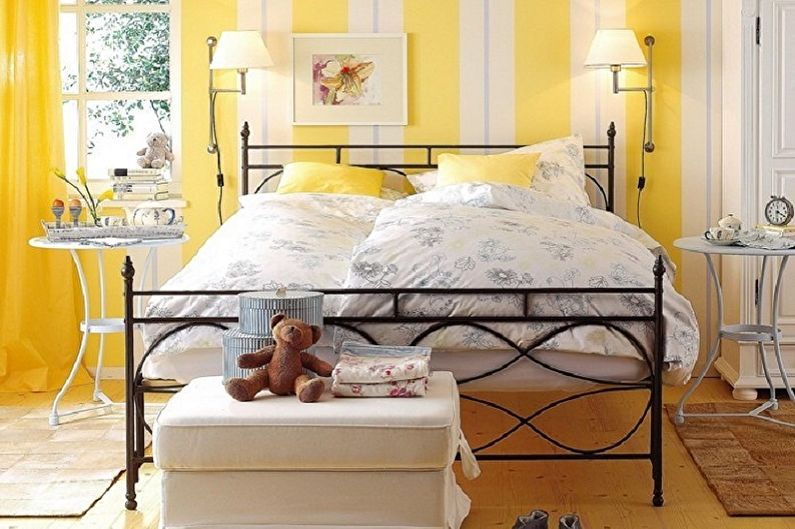 Design av små sovrum - färger