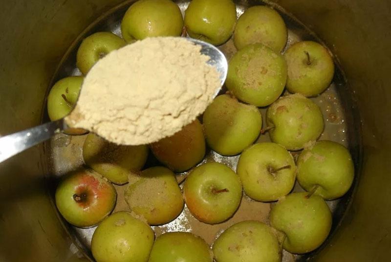 Rezept für eingeweichte Äpfel mit Senf