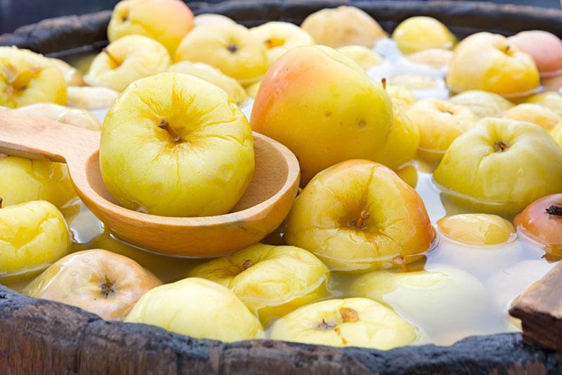 ein einfaches Rezept für eingeweichte Äpfel
