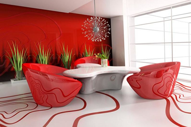 Samonivelačné 3D podlahy v obývacej izbe