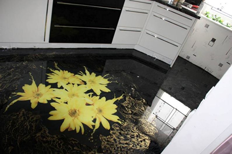 Samonivelačné 3D podlahy v kuchyni