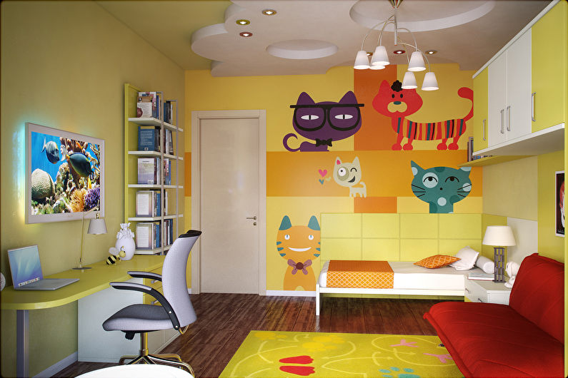Papel pintado para la habitación de los niños - foto