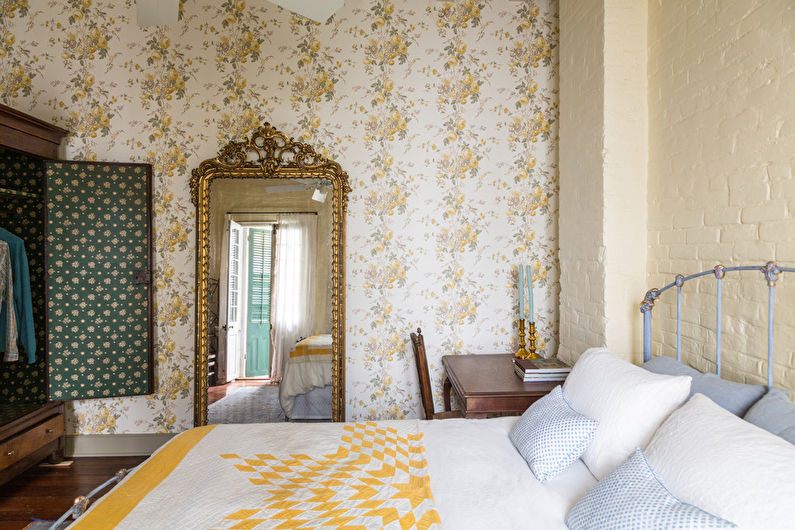 Papel de parede para o quarto ao estilo provençal