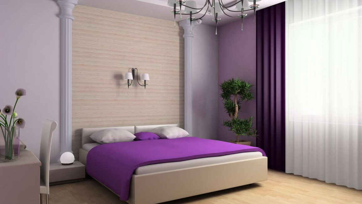 חדר שינה בצבעים בהירים