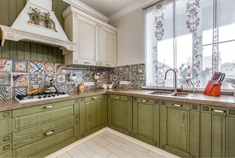 Olive Provence Style Kitchen - Interior Design