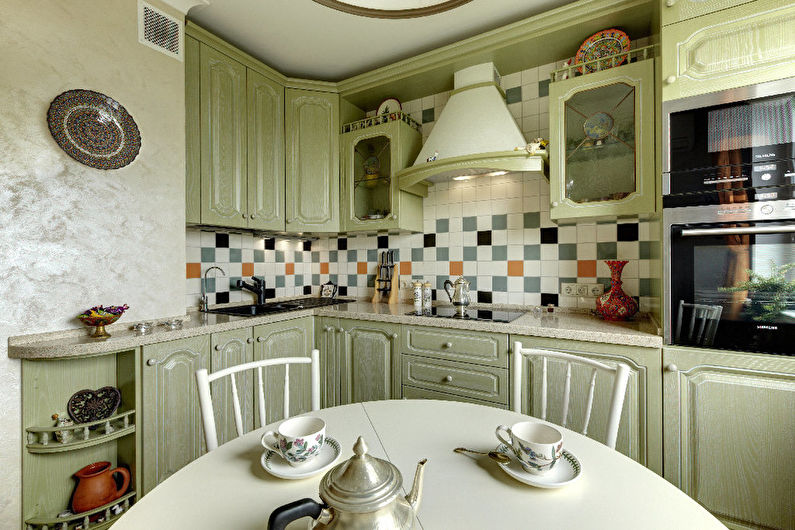 Olive Provence Style Kitchen - Interior Design