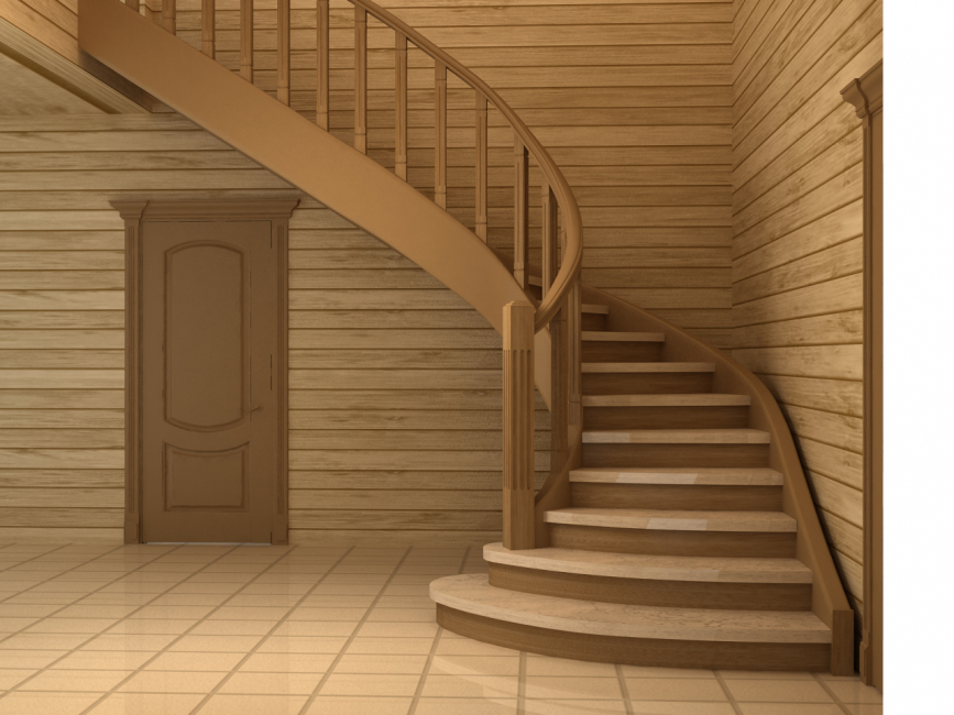 Pomembno je, da je stopnišče v harmoniji z dekorjem in pohištvom v sobi.