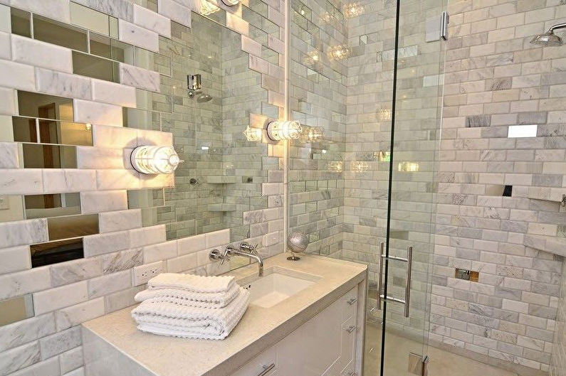 Υλικά για τη διακόσμηση τοίχων στο μπάνιο - Πλακάκια καθρέφτη