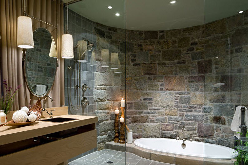 חומרים לקישוט קירות בחדר האמבטיה - אבן דקורטיבית