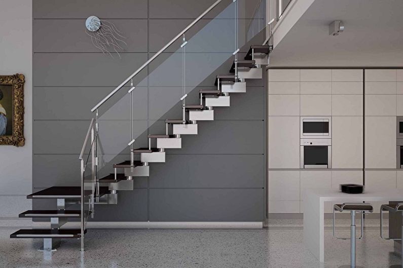Proiectare balustradă scară - modernă