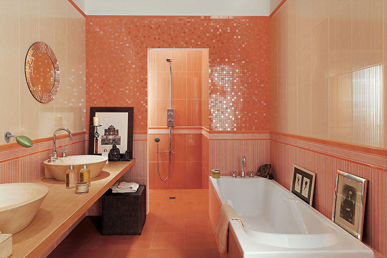 Kwiat brzoskwini w łazience - Projektowanie wnętrz