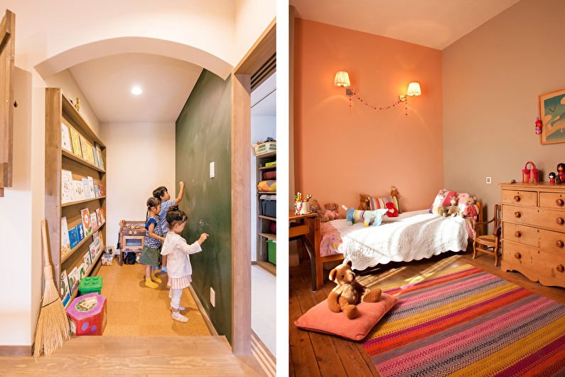 Ferskenblomst i barnerommet - Interiørdesign