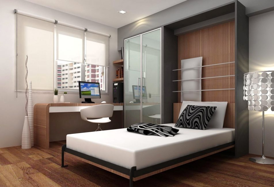 Zonarea camerei ajută la economisirea spațiului pentru apartamentele mici
