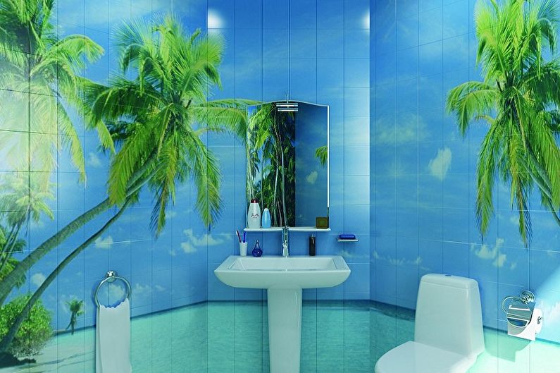 Idei pentru decorarea panourilor din plastic pentru baie - Împachetarea cu filme și autocolante