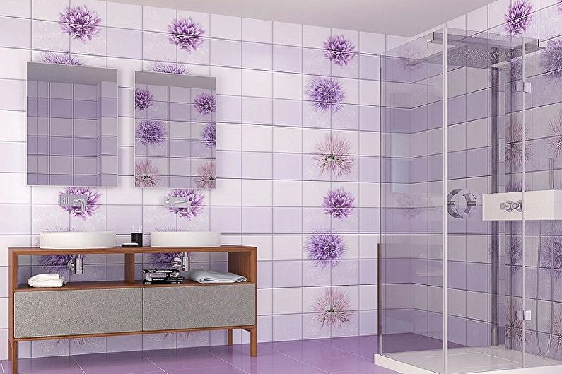 Idéias de design de painéis de plástico para banheiro - Painéis de azulejo