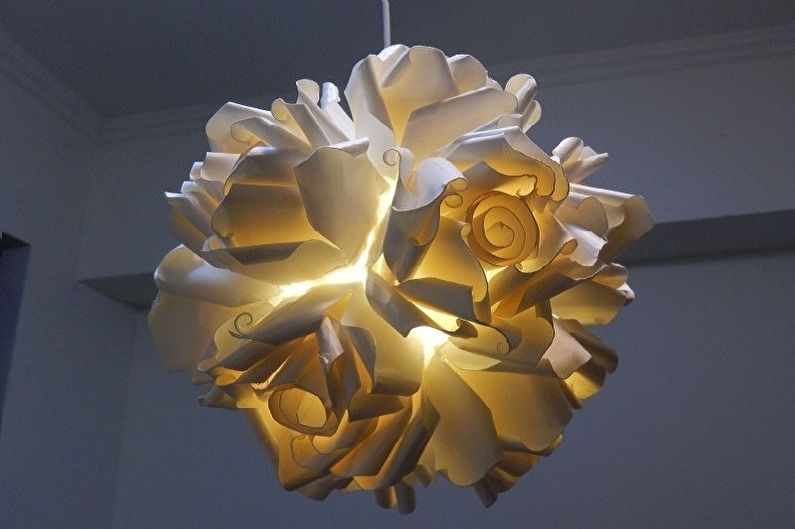 מנורות מקוריות - עבודות נייר DIY