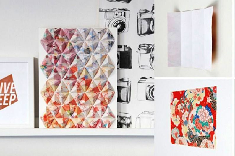 DIY papierowe rękodzieło - Piramidy na ścianę