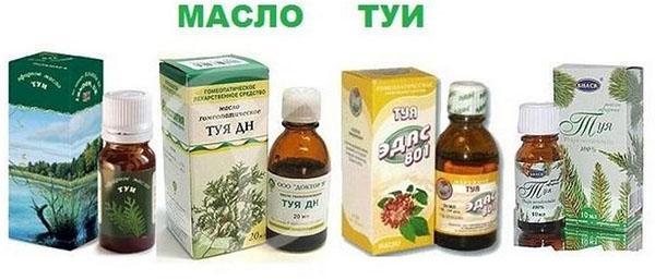 Thujaöl von verschiedenen Herstellern