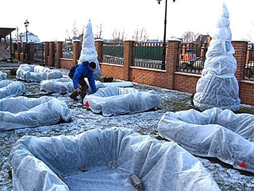 مأوى للمزارع الشتوية من خشب البقس باستخدام قماش غير منسوج