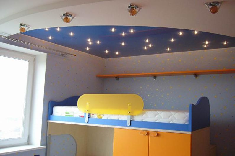 Sufity gipsowo-kartonowe w przedszkolu - Oświetlenie i oświetlenie
