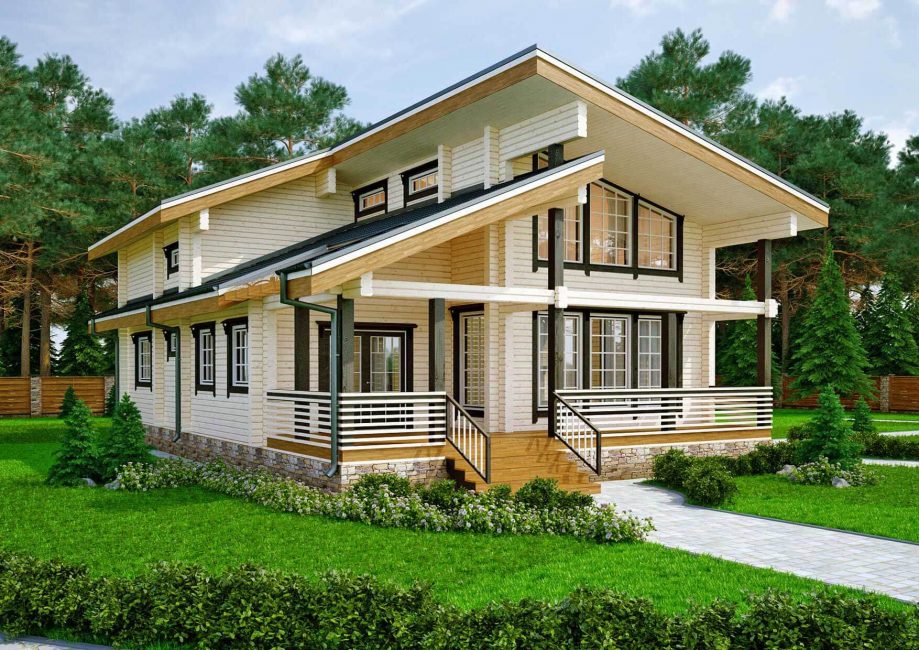 Opciones populares para casas hechas de madera de chapa laminada.