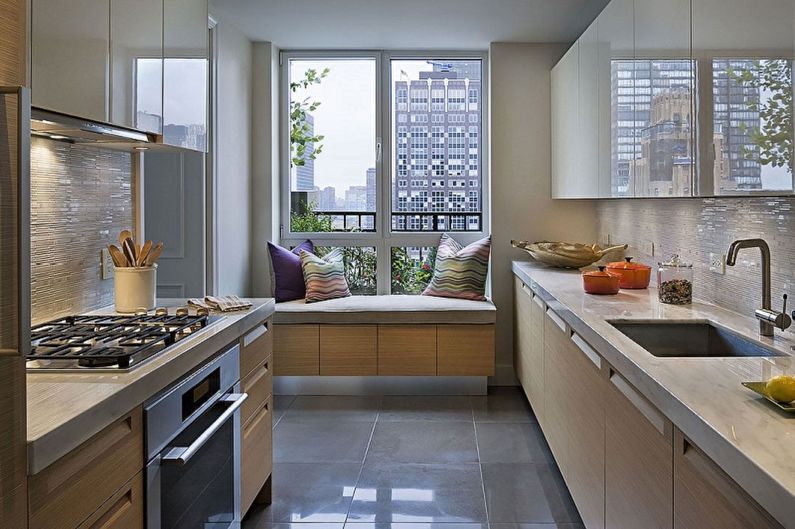 Bucătărie - Design de cameră dreptunghiulară