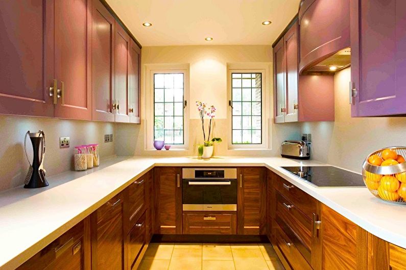 Bucătărie - Design de cameră dreptunghiulară