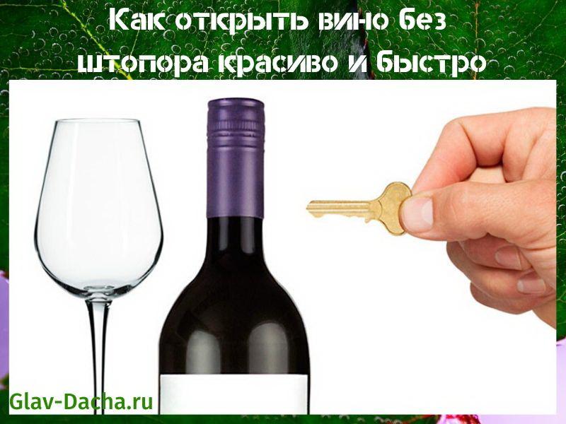 Wein ohne Korkenzieher öffnen