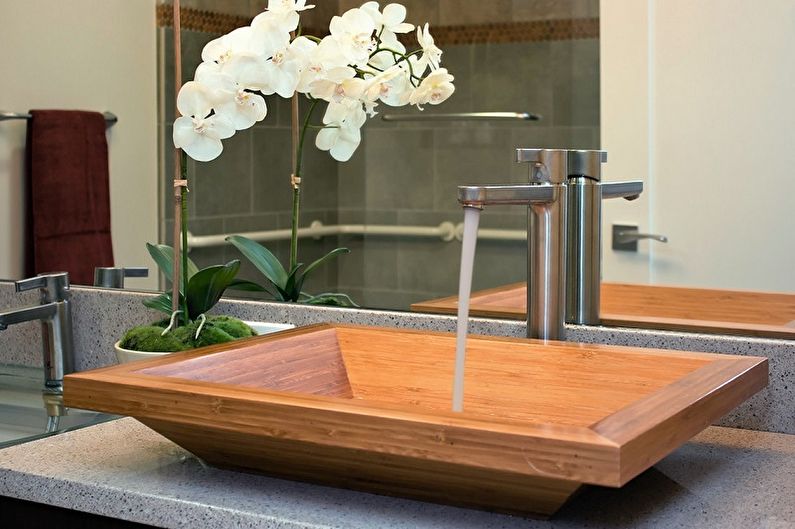 Drewniane umywalki łazienkowe