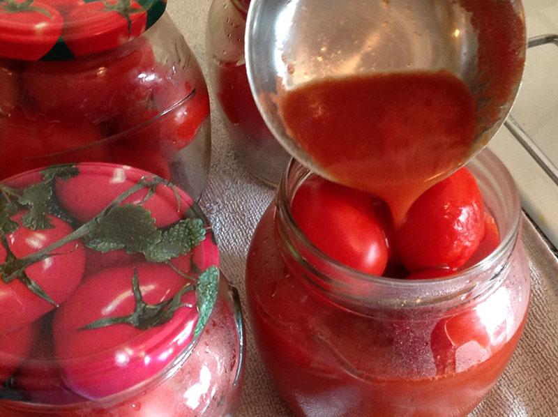 rajčata zalijeme rajčatovou šťávou
