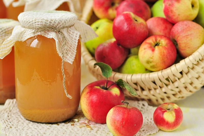tradiční recept na jablečný džus na zimu prostřednictvím odšťavňovače