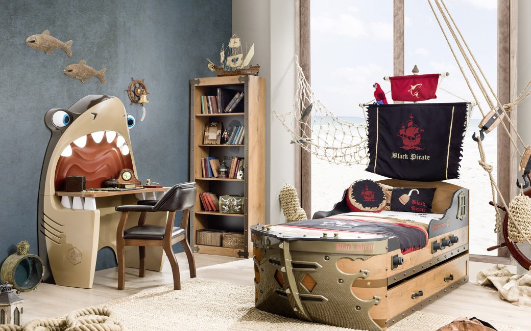 Cameră pentru copii cu tematică pirat
