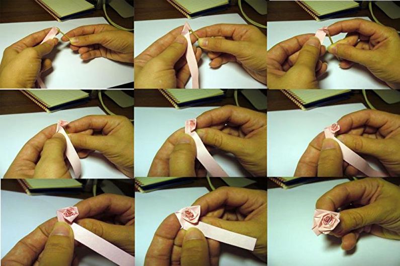 DIY χαρτί τριαντάφυλλο χρησιμοποιώντας την τεχνική quilling