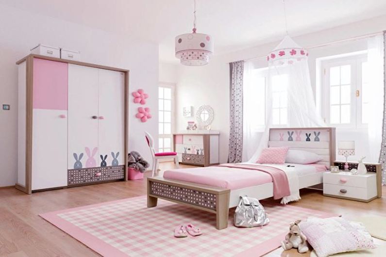 Rosa barnrumsdesign - Möbler