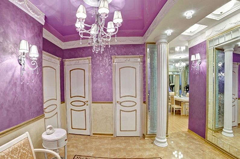 ¿Con qué colores combina el púrpura? Diseño de pasillo