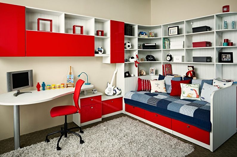 Με ποια χρώματα ταιριάζει το κόκκινο - Σχεδιασμός παιδικού δωματίου