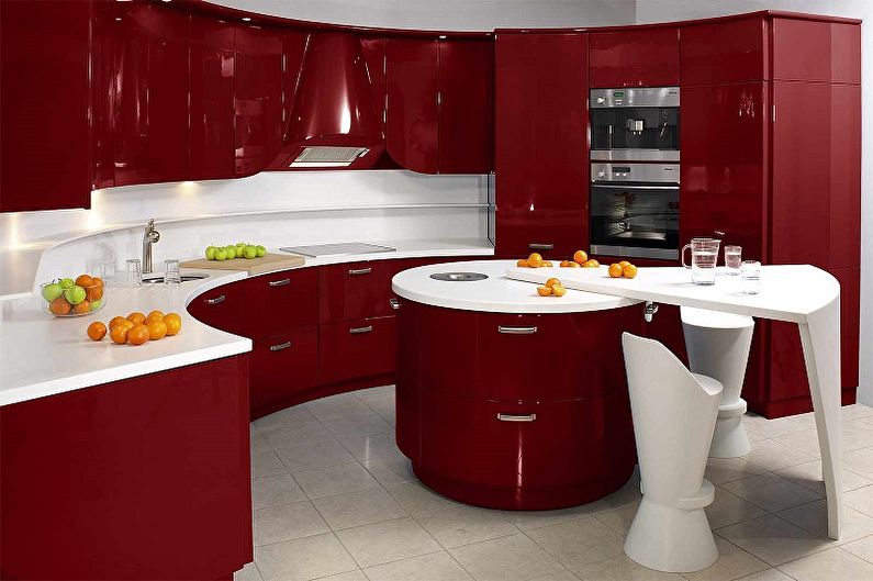 Με ποια χρώματα ταιριάζει το κόκκινο - Σχεδιασμός κουζίνας