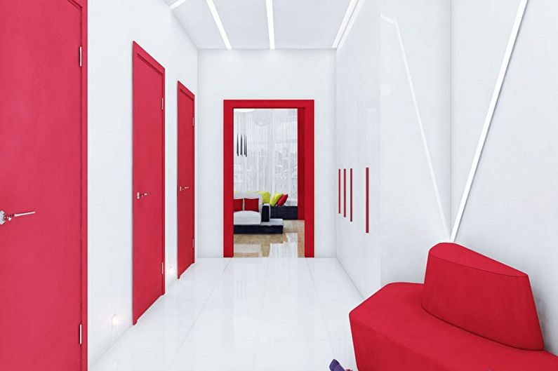 Vilka färger passar rött - Hallway -design